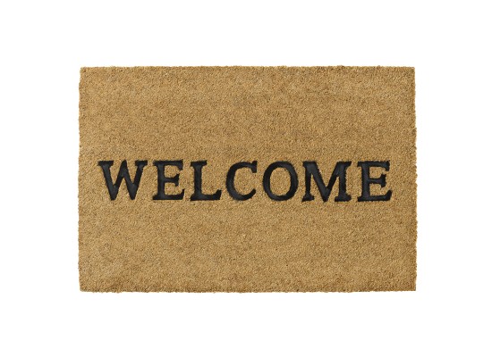Covoraș intrare din cocos, relief Ruco cauciuc WELCOME