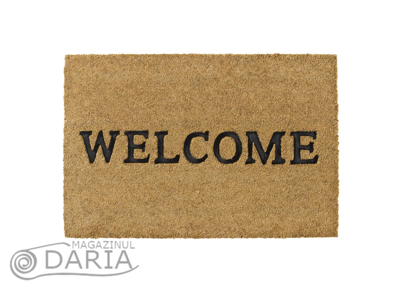 Covoraș intrare din cocos, relief Ruco cauciuc WELCOME