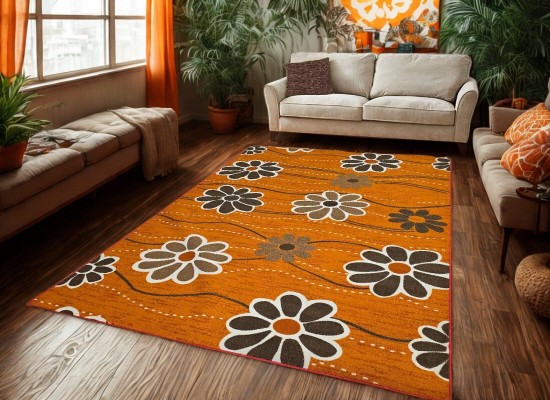 Covor tip mochetă ERIKA 8042 orange