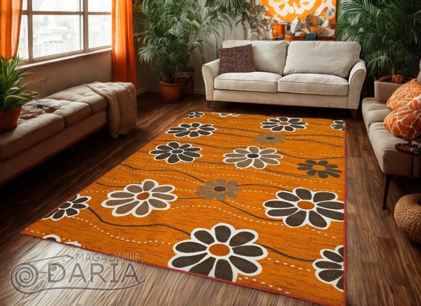 Covor tip mochetă ERIKA 8042 orange