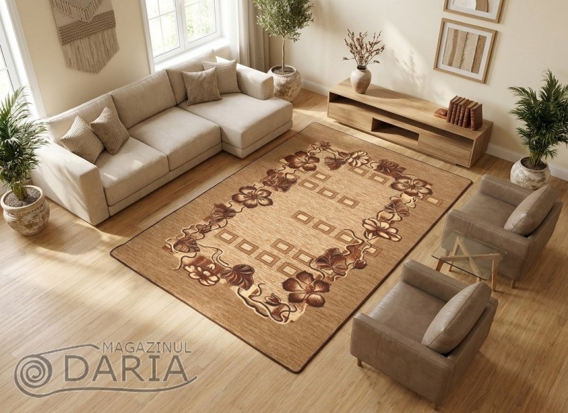 Covor tip mochetă ERIKA 8043 beige
