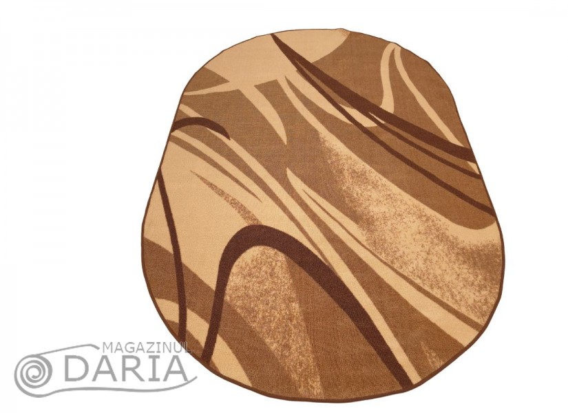 Covor tip mochetă ERIKA 8058 beige oval