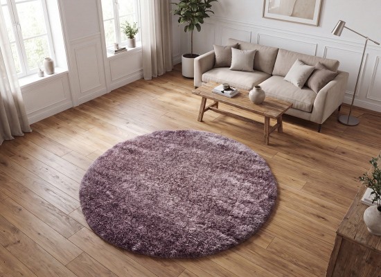 Covor 3D SHAGGY GRANDE lilac ROTUND