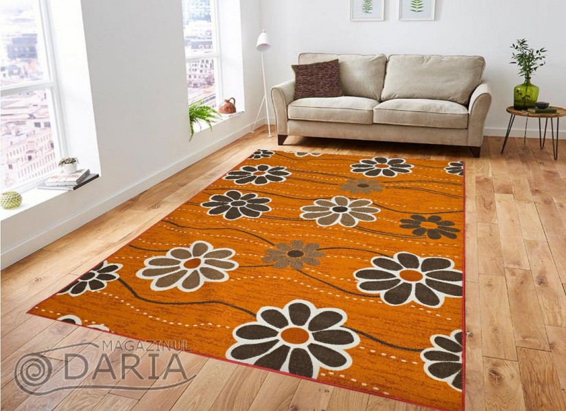 Covor tip mochetă ERIKA 8042 orange