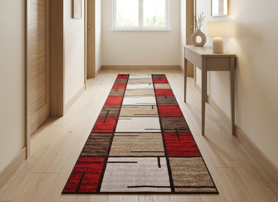 Traverse mocheta ERIKA 8010 beige/red
