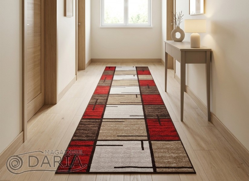 Traverse mocheta ERIKA 8010 beige/red