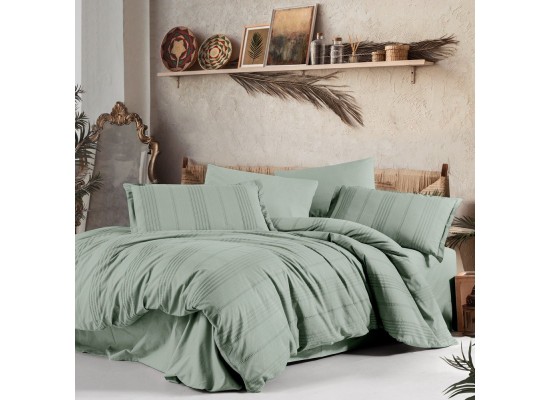Ediție limitată set de pat Arakis tea green V8 din 100% bumbac ranforce
