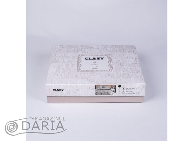 Ediție limitată set de pat Arakis tea green V8 din 100% bumbac ranforce