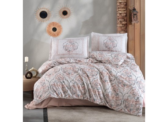 Lenjerie de pat ranforce Hezen beige