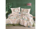 Lenjerie de pat ranforce Pavone green