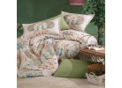 Lenjerie de pat ranforce Pavone green