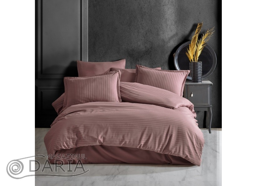 Lenjerie de pat Satin Stripe rose