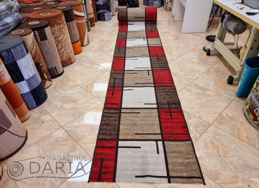 Traverse mocheta ERIKA 8010 beige/red