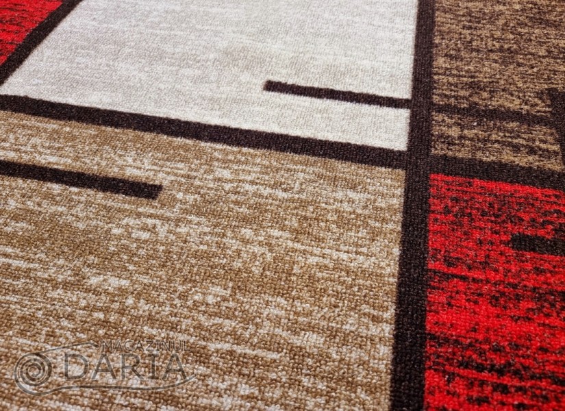 Traverse mocheta ERIKA 8010 beige/red