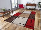 Covor tip mochetă ERIKA 8010 beige/red