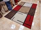 Covor tip mochetă ERIKA 8010 beige/red