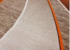 Covor tip mochetă ERIKA 8012 beige/orange oval
