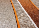 Covor tip mochetă ERIKA 8012 beige/orange oval