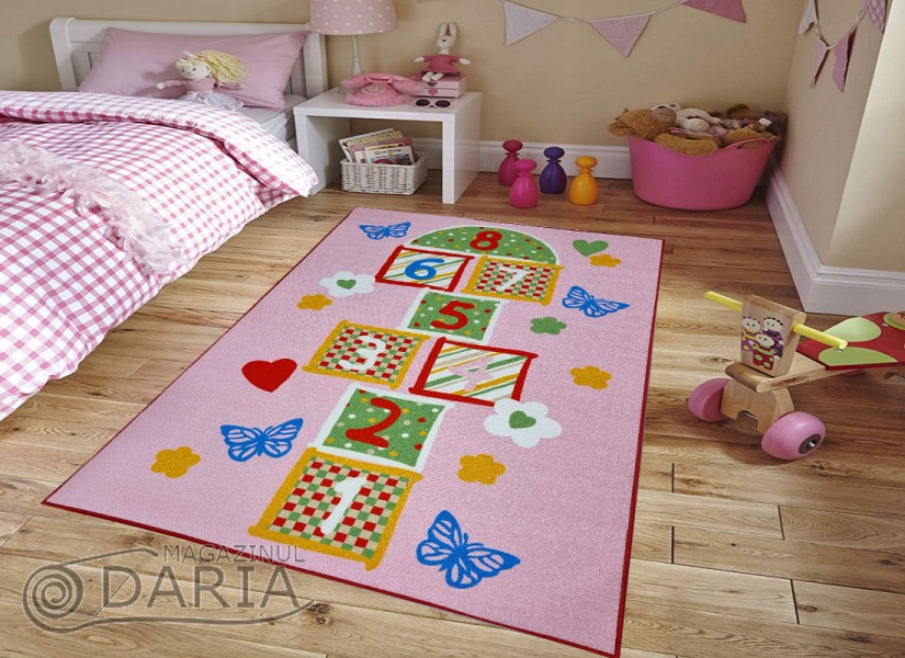 Covor tip mochetă ERIKA 8019 pink