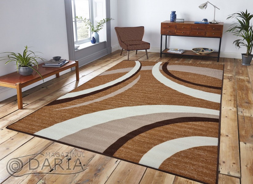 Covor tip mochetă ERIKA 8028 camel