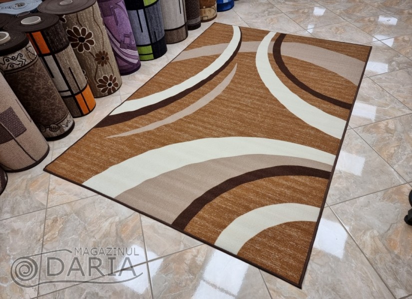 Covor tip mochetă ERIKA 8028 camel