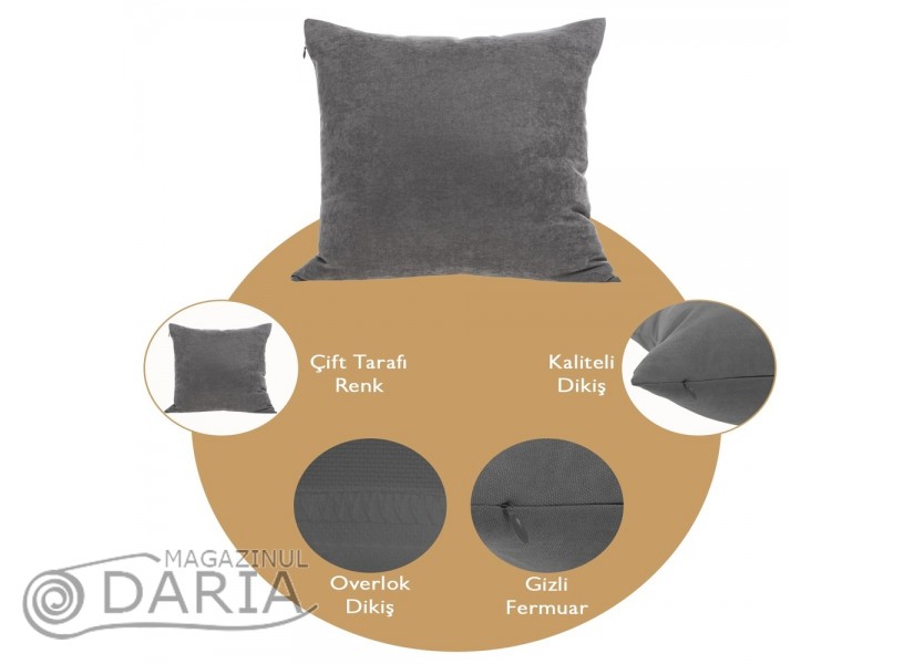 Pernă decorativă Panoroma 340 grey 45x45 cm