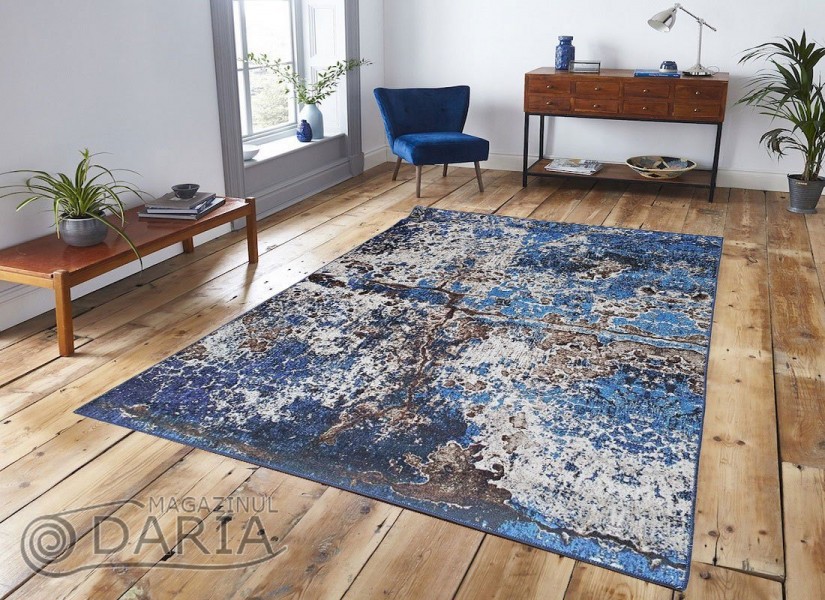 Covor tip mochetă REGAL 7012 blue