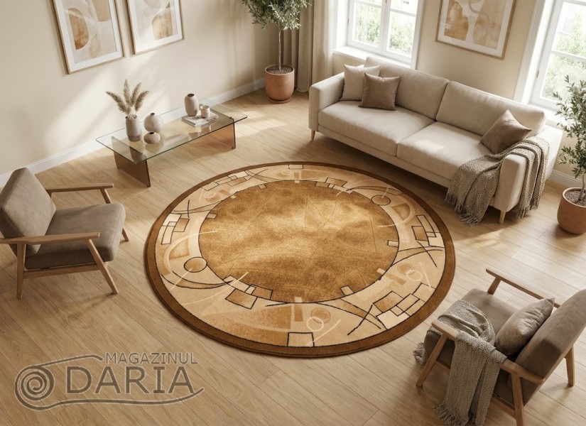 Covor tip mochetă ERIKA 8001 rotund