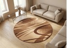 Covor tip mochetă ERIKA 8058 beige rotund