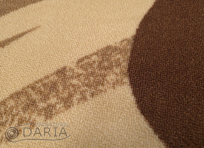 Covor tip mochetă ERIKA 8058 beige rotund