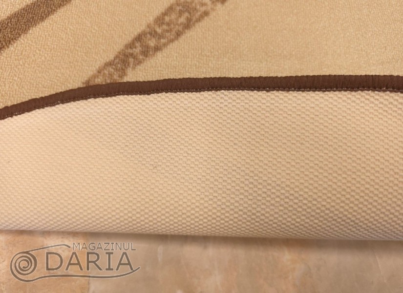 Covor tip mochetă ERIKA 8058 beige rotund