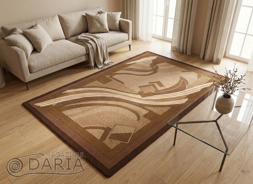Covor tip mochetă ERIKA 8079 brown