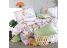 Lenjerie de pat ranforce Galya green
