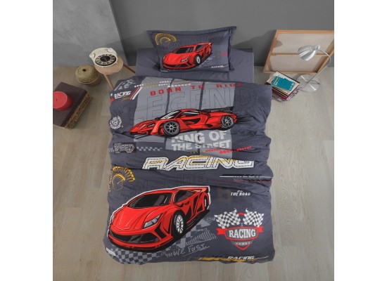 Lenjerie de pat ranforce Racing team blue