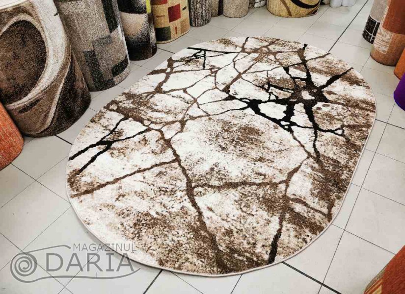 Covor MAGNOLIA 563 cream/brown oval