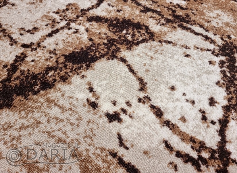 Covor tip mochetă ERIKA 8016 beige oval