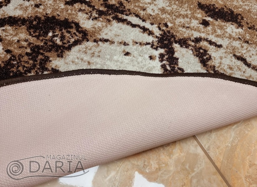 Covor tip mochetă ERIKA 8016 beige oval
