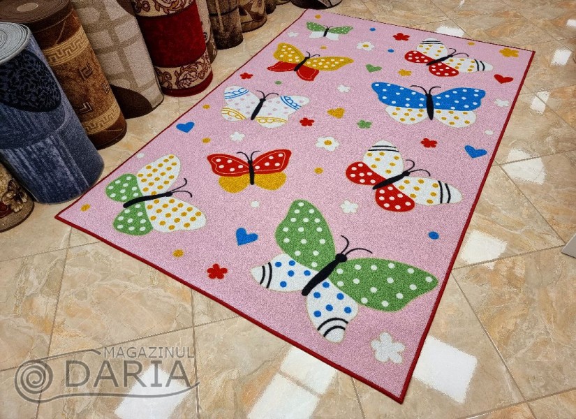 Covor tip mochetă ERIKA 8020 pink