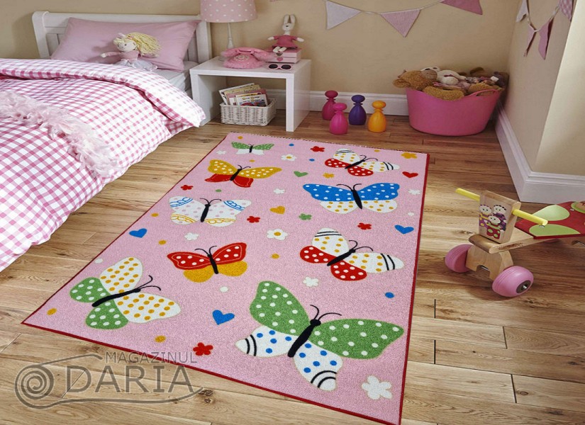 Covor tip mochetă ERIKA 8020 pink
