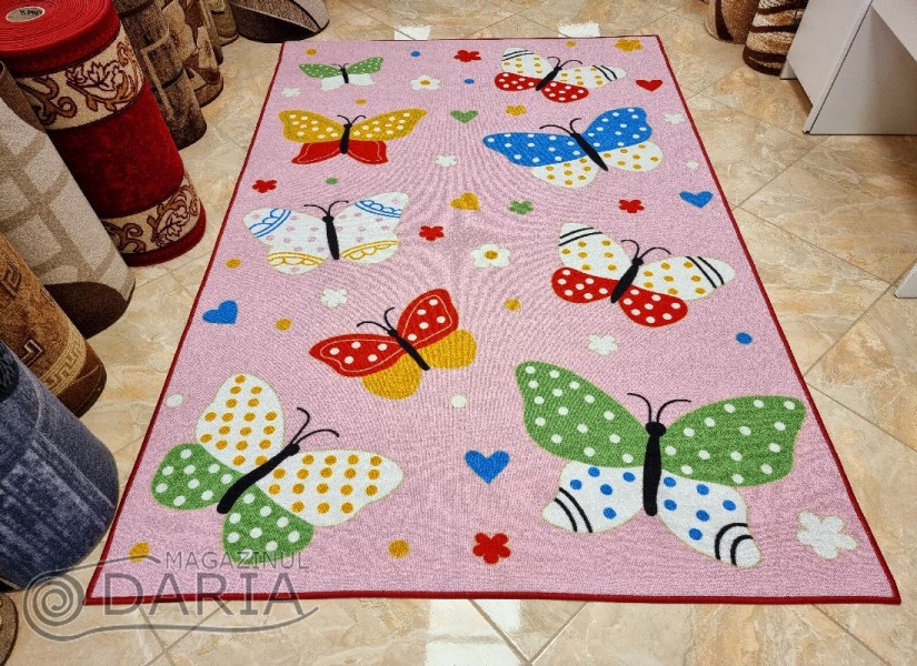 Covor tip mochetă ERIKA 8020 pink