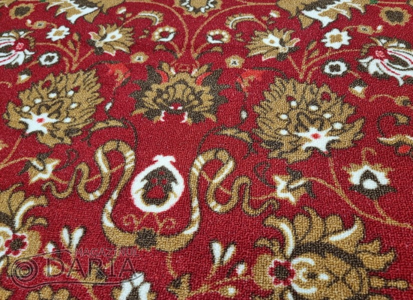 Covor tip mochetă ERIKA 8031 red oval