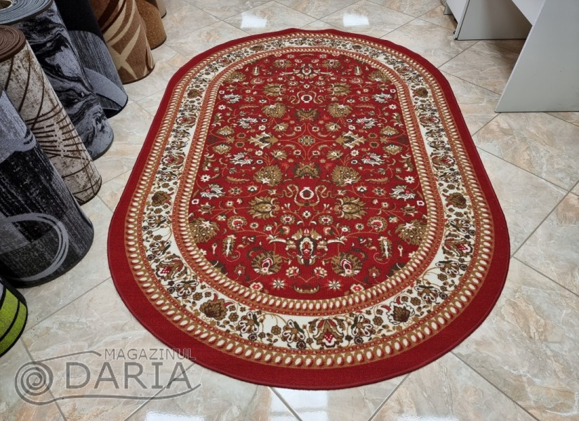 Covor tip mochetă ERIKA 8031 red oval