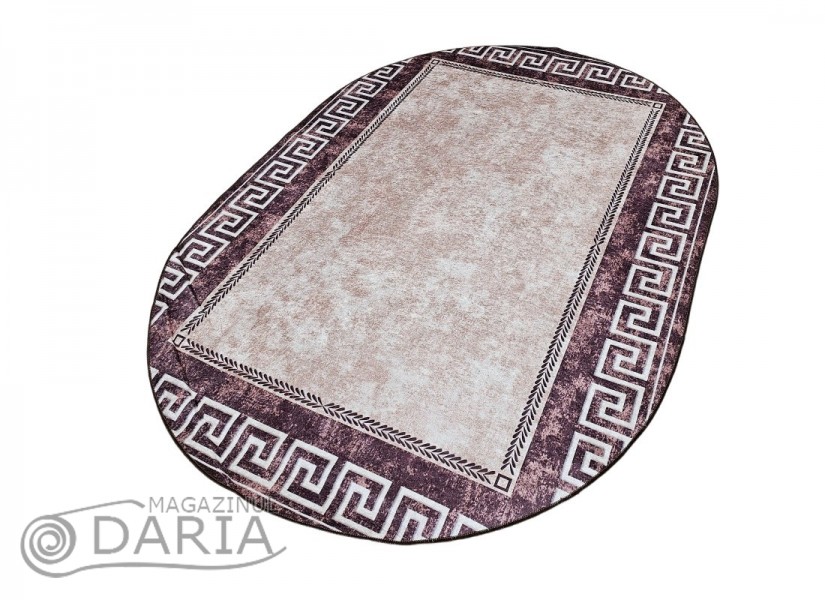 Covor tip mochetă REGAL 7001 beige oval