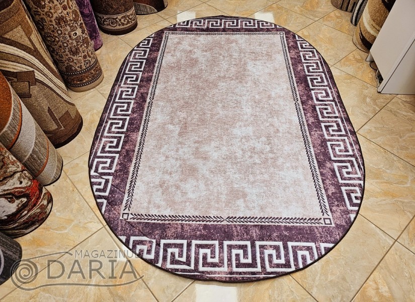 Covor tip mochetă REGAL 7001 beige oval