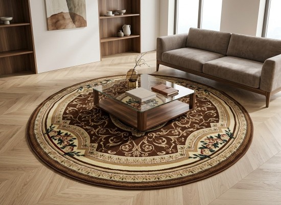 Covor Blue Stones 5261 BROWN ROTUND