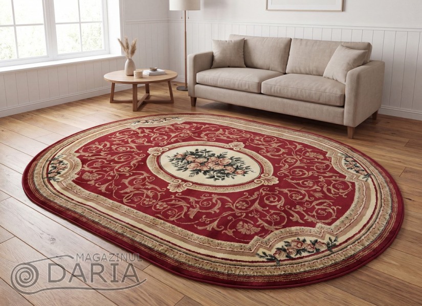 Covor Blue Stones 5261 RED OVAL
