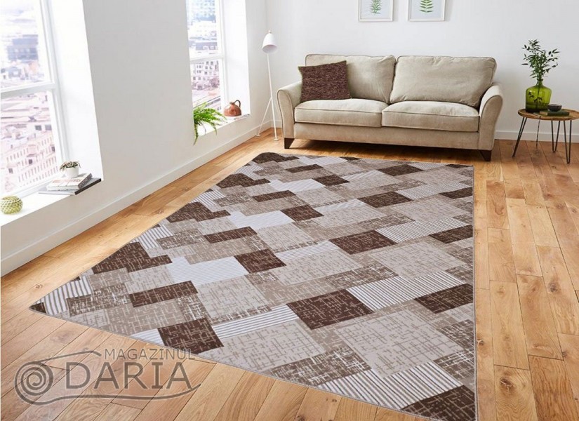 Covor tip mochetă COMFORT 5162 brown