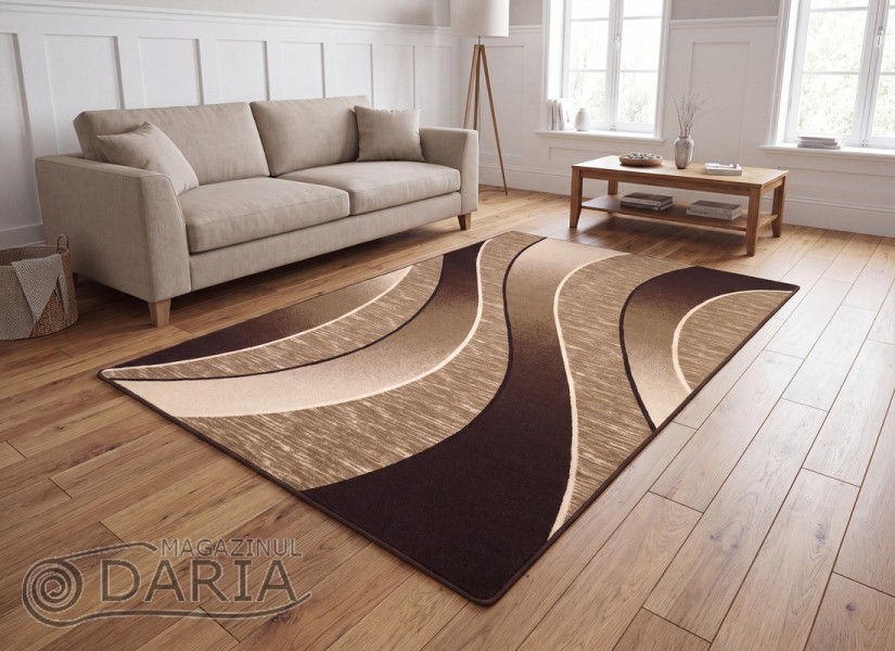 Covor tip mochetă ERIKA 8012 brown