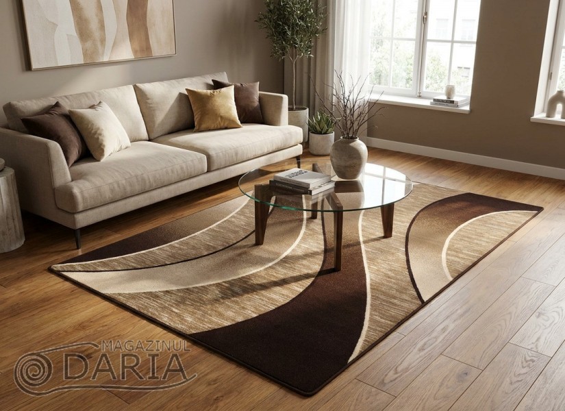 Covor tip mochetă ERIKA 8012 brown