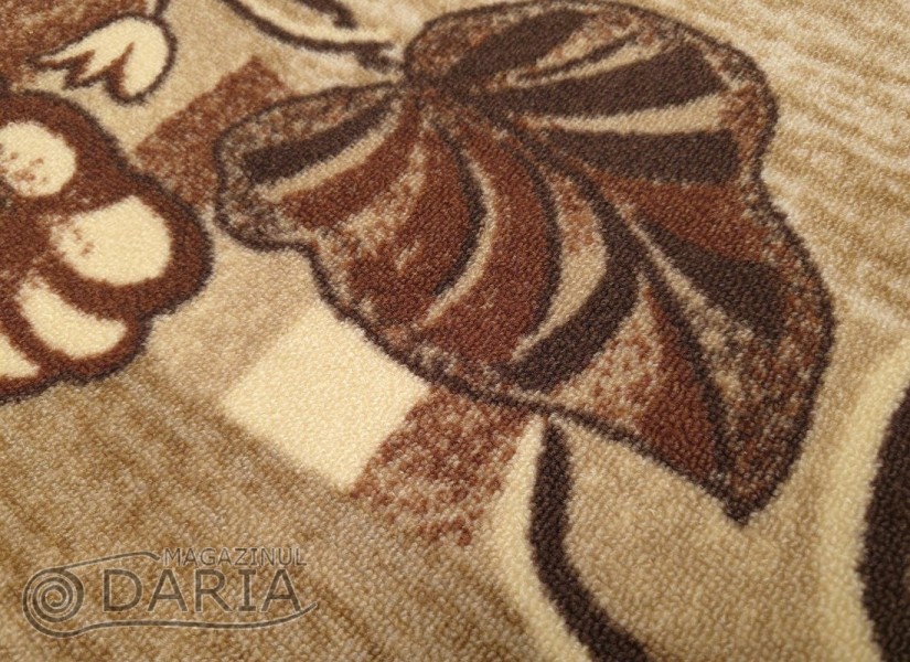 Covor tip mochetă ERIKA 8043 beige oval